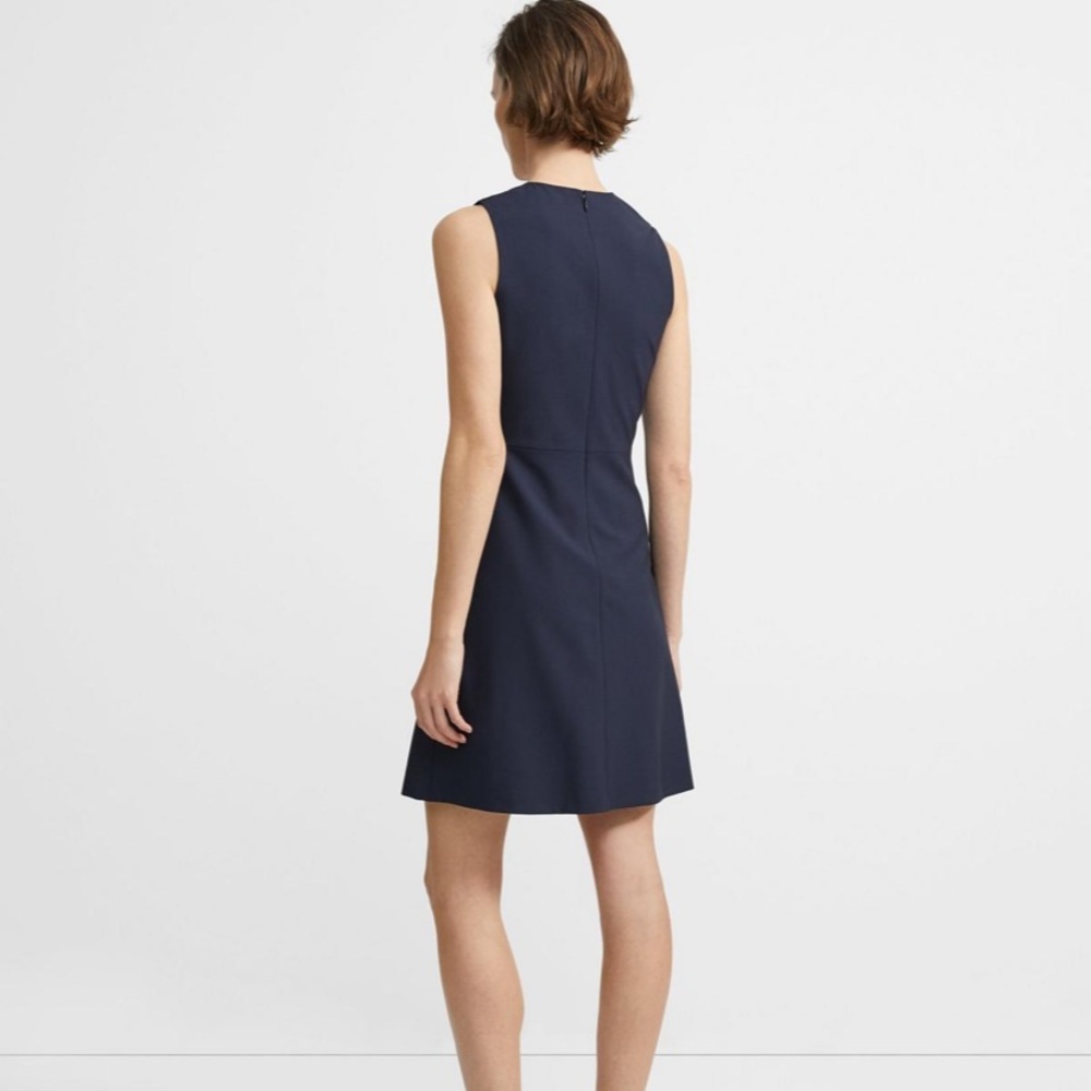 Theory Italian Stretch Wool Split Front Dress - Picture 5 of 5